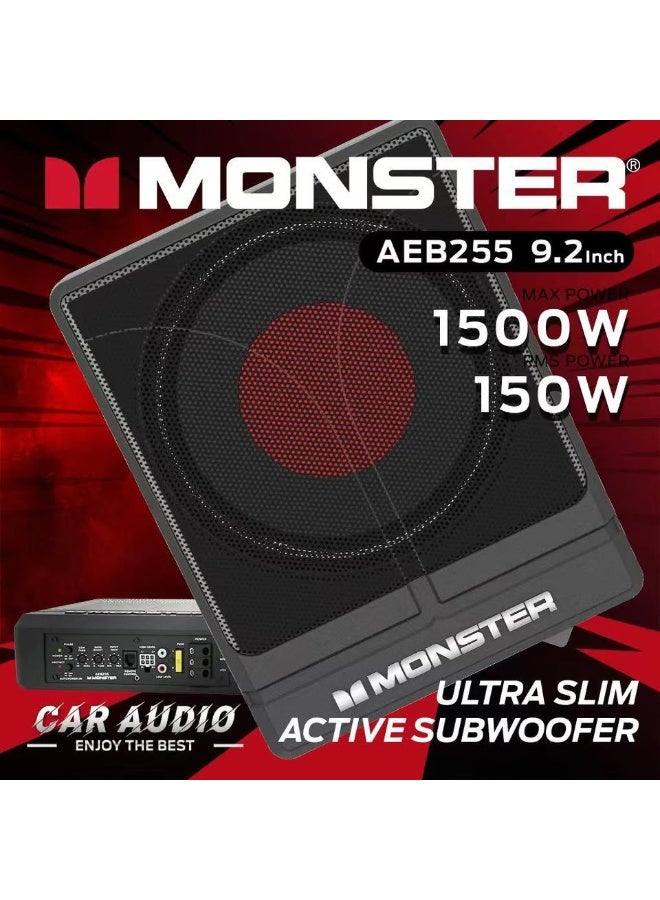 Compare Monster Audio 9.2 Ultra Slim Active Subwoofer, Underseat Amplified Tune Up Subwoofer 1500w Max power at KSA Price