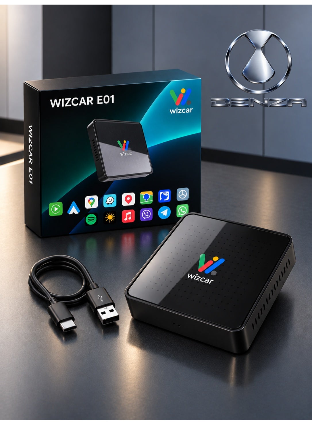 Compare DENZA N9 N7 D9 Z9 Z9GT WIZCAR E01 Google Map Spotify Music Multilingual Apple CarPlay Android Auto For CN Version DENZA Auto at KSA Price