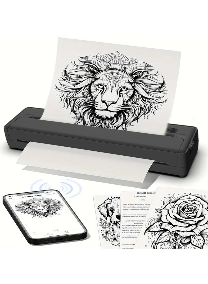 Compare X8 Portable Thermal Printer, Supports A4 Thermal Paper, 200DPI Inkless Mobile Travel Printers for Car School Office, Mini Bluetooth Printer for Android for iOS Phone at KSA Price