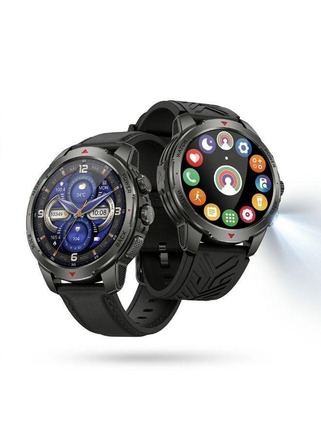 Compare ORYX ULTRA Smartwatch for Men | Large HD Full Touch Display | 1100mAh 30 Days Battery | Bluetooth Calling | Dual Straps Leather + Silicone | Rugged Outdoor Design | LED Flashlight | Fitness Tracker | Androi at KSA Price