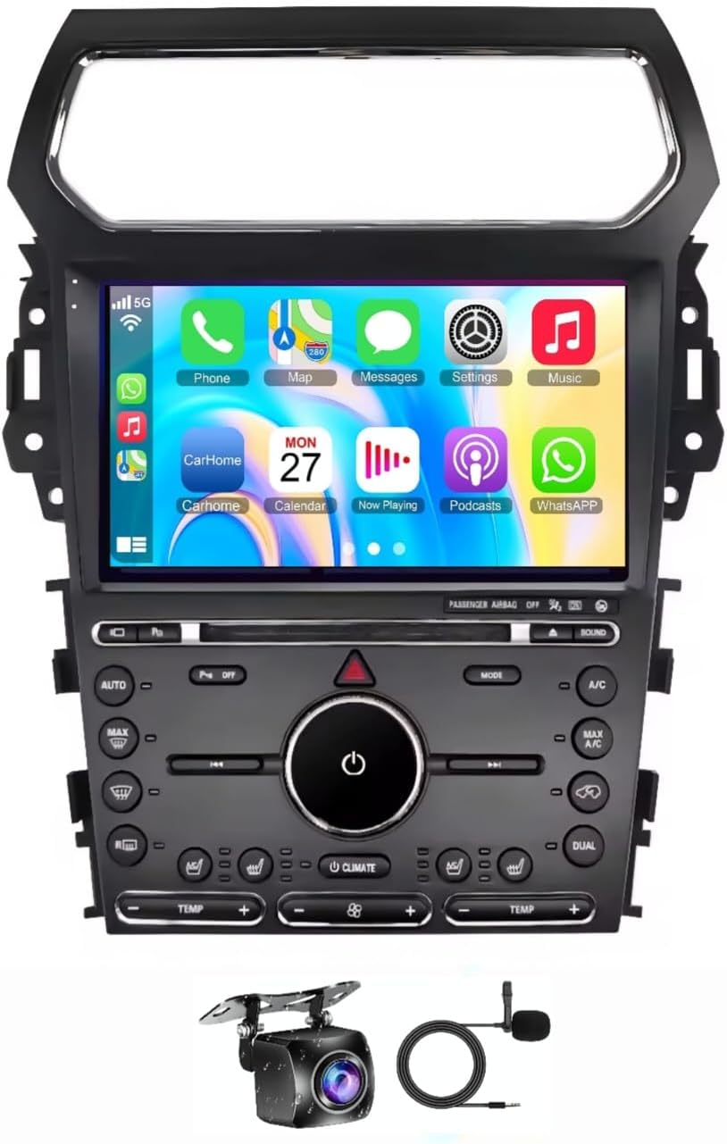 Compare Fit Ford Explorer Car Stereo Ford Explorer Android Screen 20112019, Wireless CarPlay & Android Auto, BT DSP,WIFI,USB,QLED, GPS Navigation,AHD Camera Fast Interface 8+128GB Carplay 8CORE at KSA Price