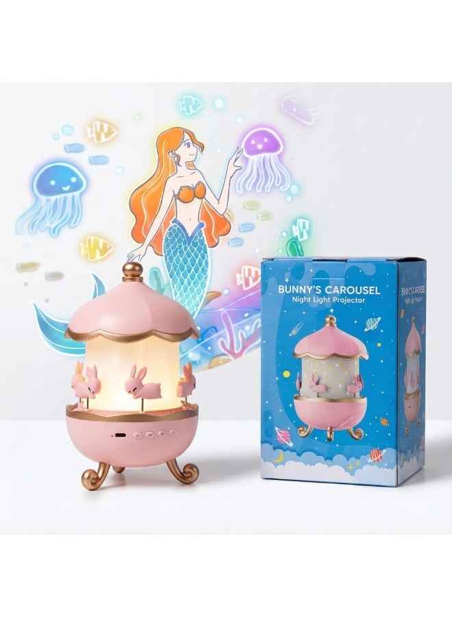Rotating LED Projection Night Light with Bluetooth…