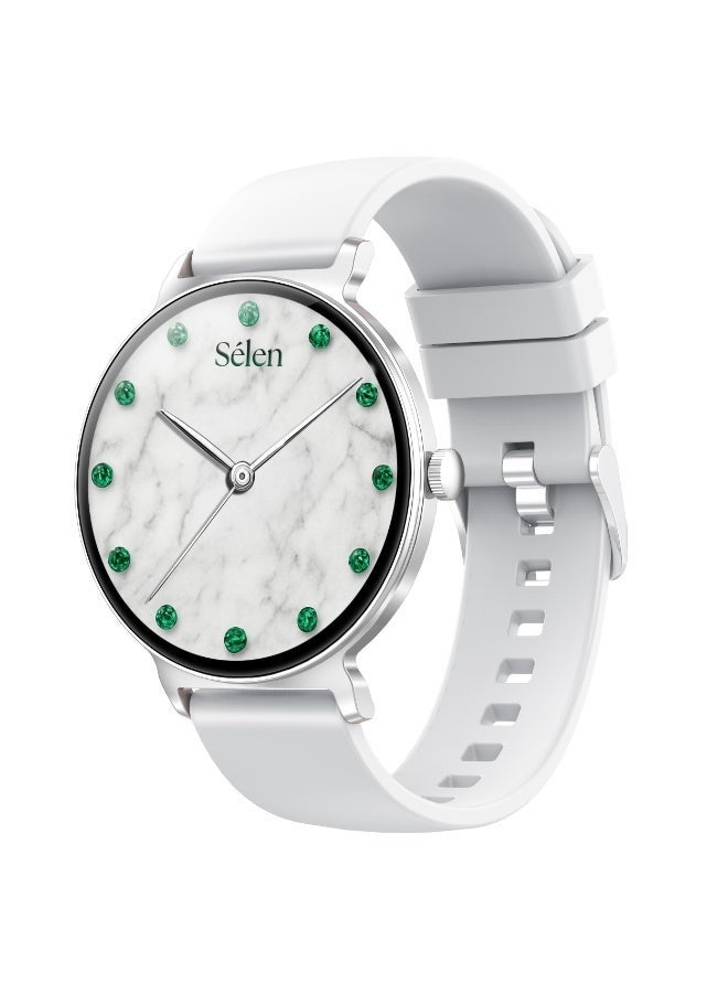 Compare Womens Smartwatch | 1.27 AMOLED Display | Slim Design | IP67 | Bluetooth Calling | Heart Rate & SpO2 | Workout Detection |1 Week Battery | English & Arabic & grey Strap at KSA Price