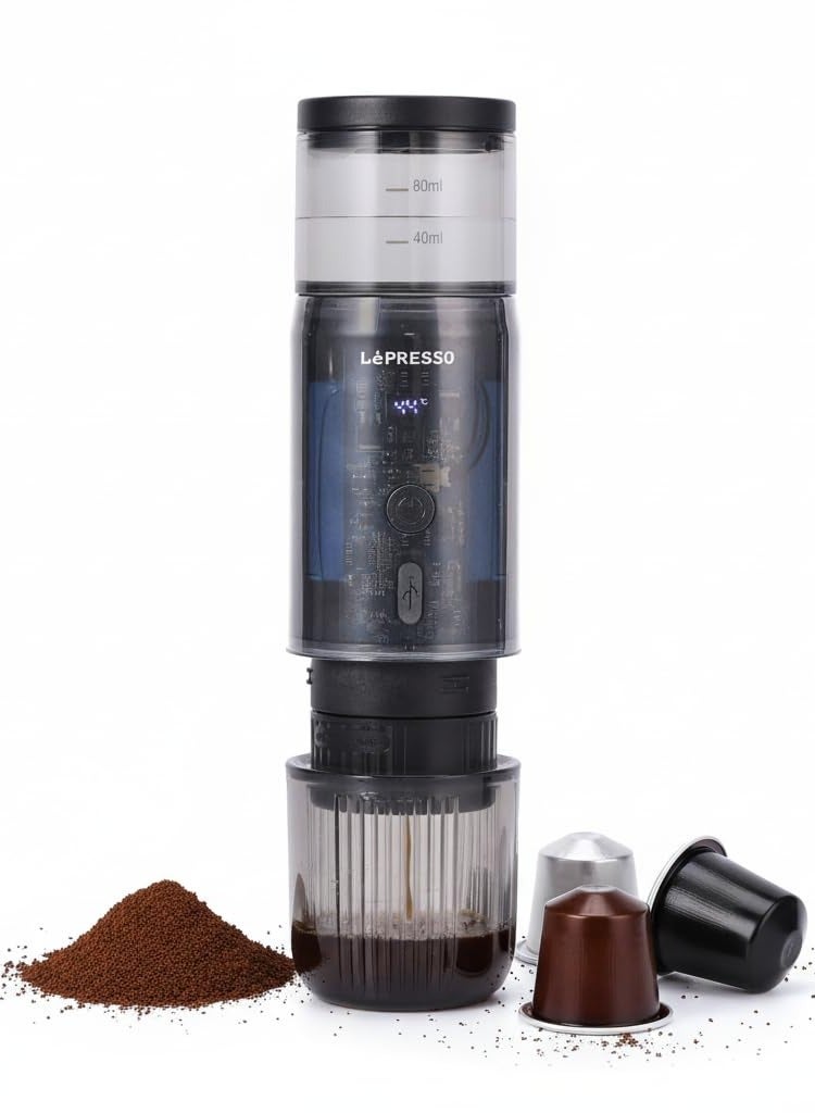 Portable 80ml Espresso Maker 15 Bar with Digital…