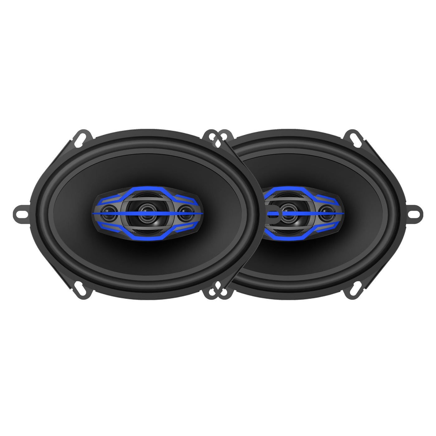 Compare JENSEN JSSeries JS6804 High Performance 4Way 5x76x8 inch 4Way Car Audio Speakers Pair with 320 Watts Peak Power | 160 Watts per Speaker | 35mm Mylar Balanced Dome Midrange | 15mm Piezo Tweeters at KSA Price