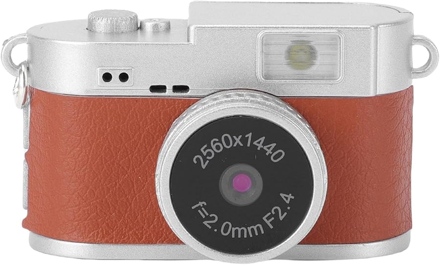 Vbestlife Brown 2MP Keychain Camera 2K Retro…