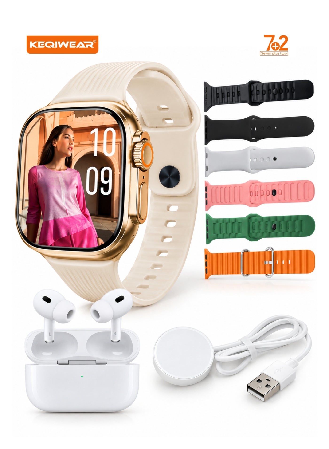 Smart Watch with Wireless Earbuds & 7 Straps,…