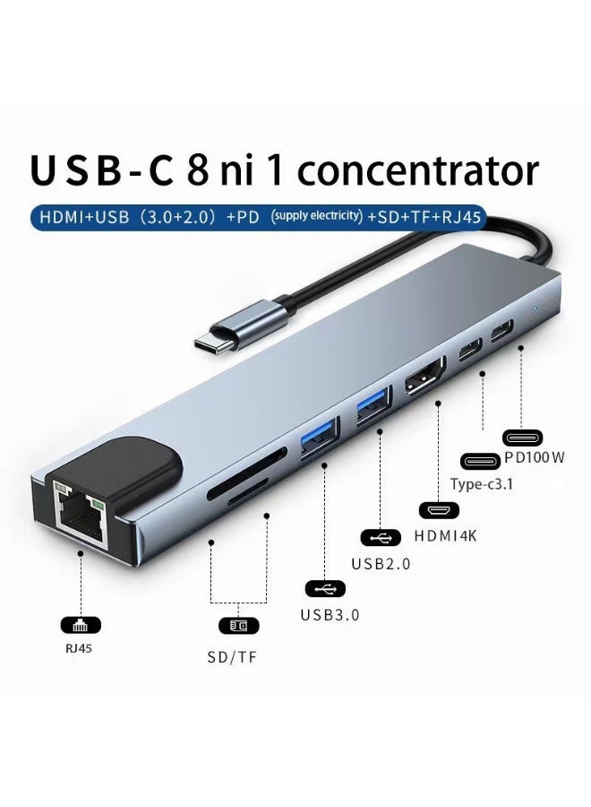 USB C Hub 8 in 1, RJ45 Ethernet…