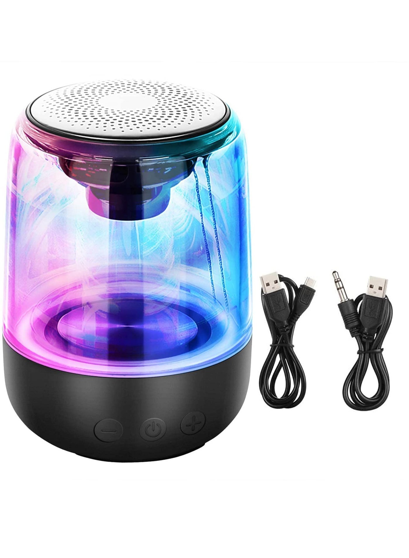Compare Bluetooth Speaker, Portable Wireless Speaker with 7 Color LED Themes, Portable Bluetooth 5.0 Speaker, Wireless Stereo Pairing, Speaker for Home, Outdoors, Travel at KSA Price