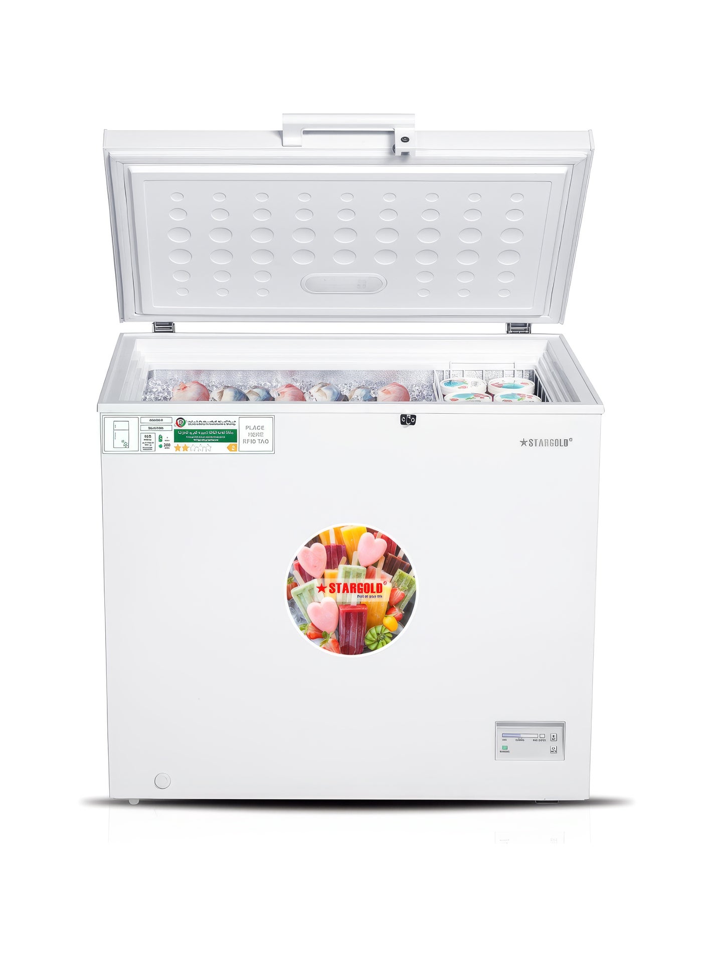 Compare Small Chest Freezer 200L Large Deep Freezer Standalone, 130W 220240V NonInverter Compressor Deep Fridge, Refrigerant R600a, 4 Star Freezing, Freezing Capacity 9kg24h, LED Light, Mechanical Control, 22h Storage Time During Power off, Door Lock & Static Air Flow System for Home & Office Upright Freezer, SGHCF200L White at KSA Price