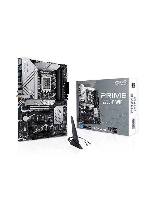 Compare Prime Z790P WiFi LGA 1700Intel® 13th &12th Gen ATX Motherboard PCIe 5.0,DDR5,14+1 Power Stages,3X M.2,WiFi 6,Bluetooth v5.2,2.5Gb LAN, Front Panel USB 3.2 Gen 2 TypeC®, Thunderbolt™ 4USB4 Black at KSA Price