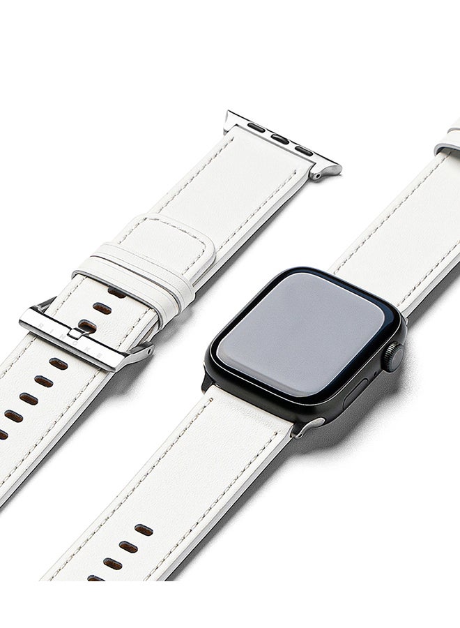 Leather One Slim Basic Bold Watch Band For Apple…