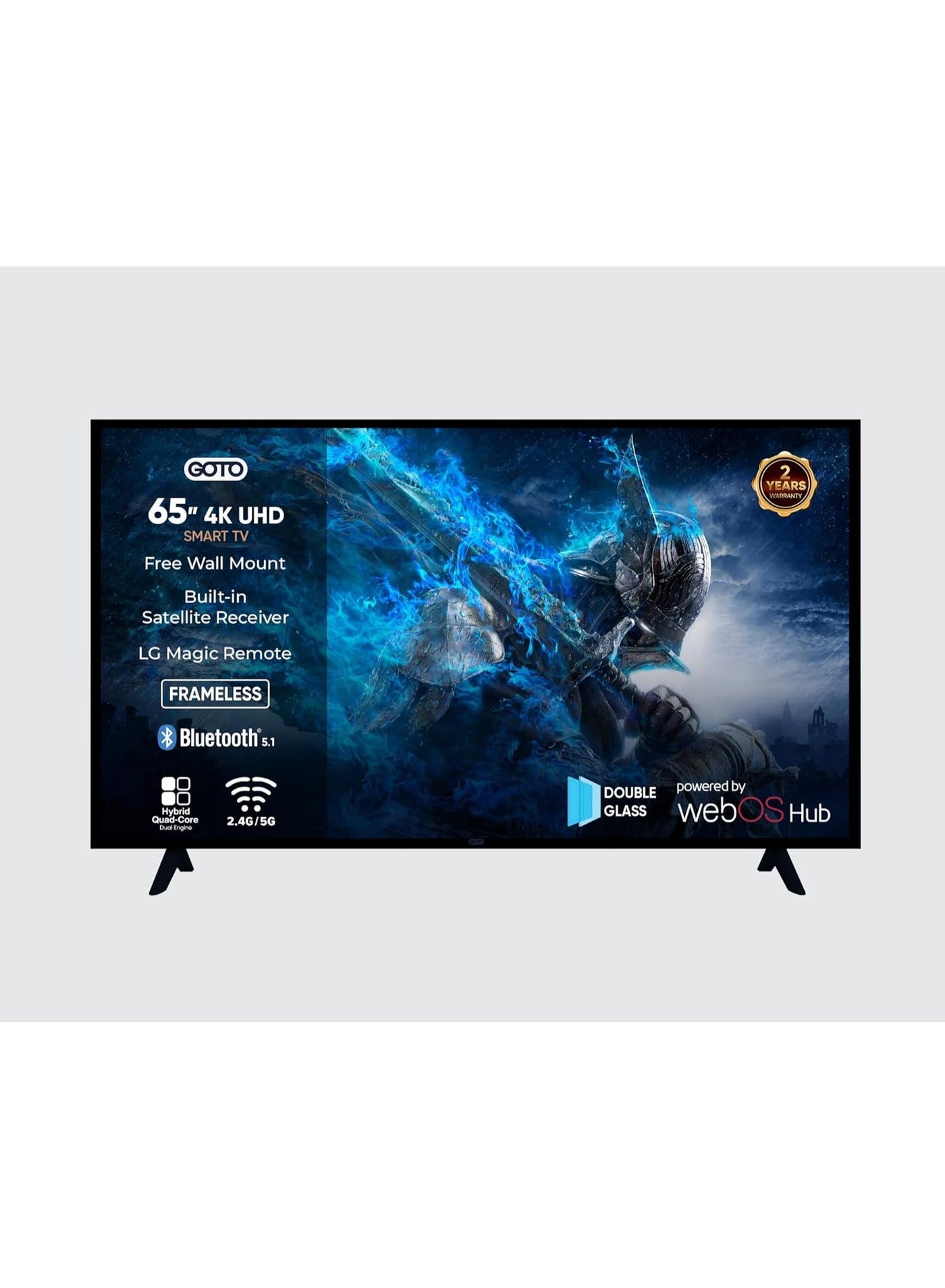 65 Inch Smart TV | Double-Glass | 4K…