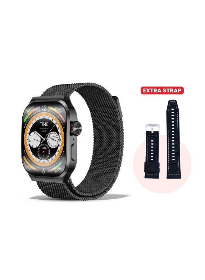 Compare TELUX FLEXFIT Smart Calling Watch with 2.13” AMOLED Display, 4GB Memory, 3D Curved Screen, Bluetooth Calling, Health Monitoring, AI Voice Assistant, 7Day Battery, Android & iOS App at KSA Price