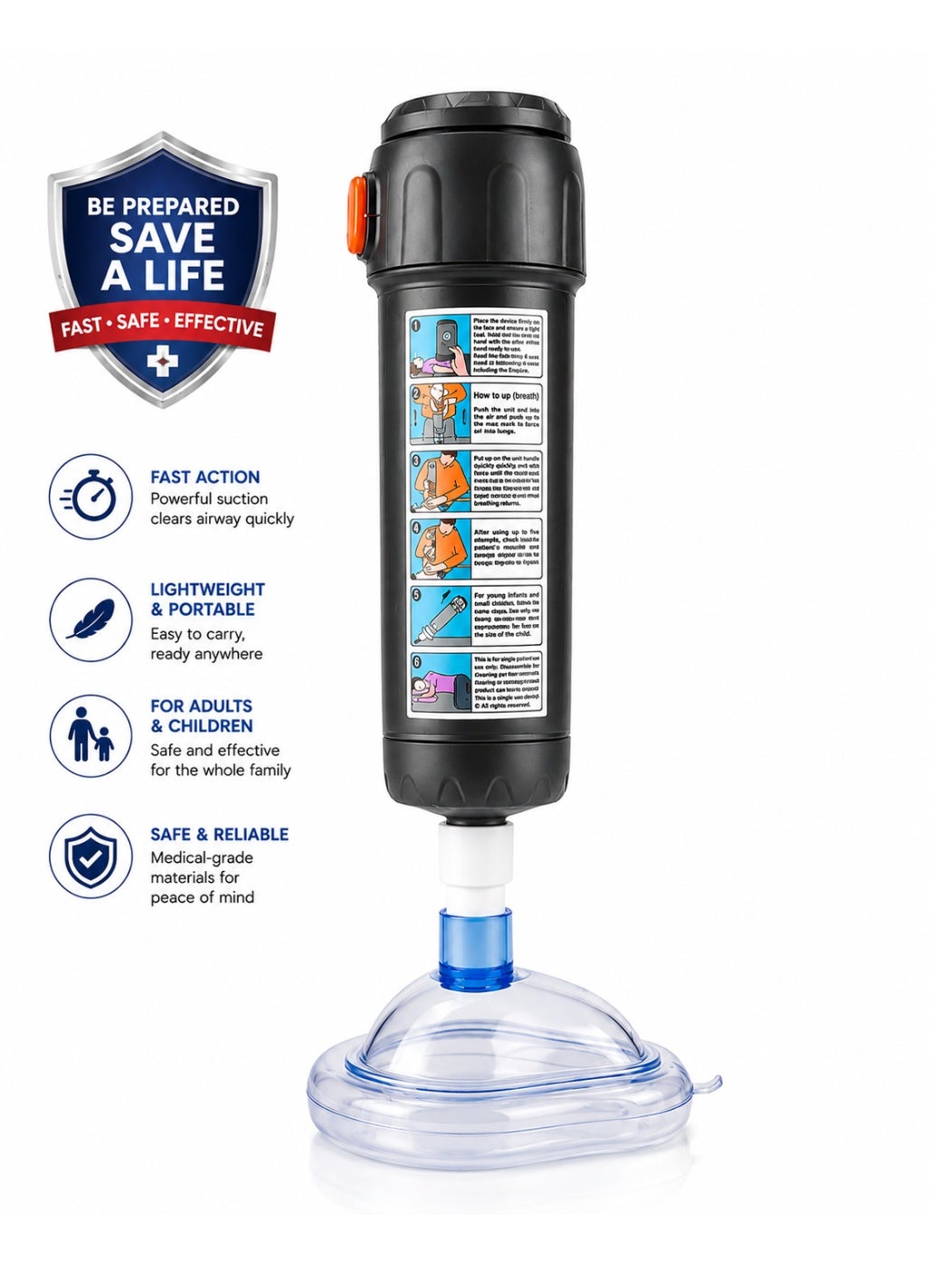 Compare Portable Air Suction Safety Tool for Home & Travel, Fast & Easy Emergency Device for Adults & Kids, Compact & TravelFriendly at KSA Price