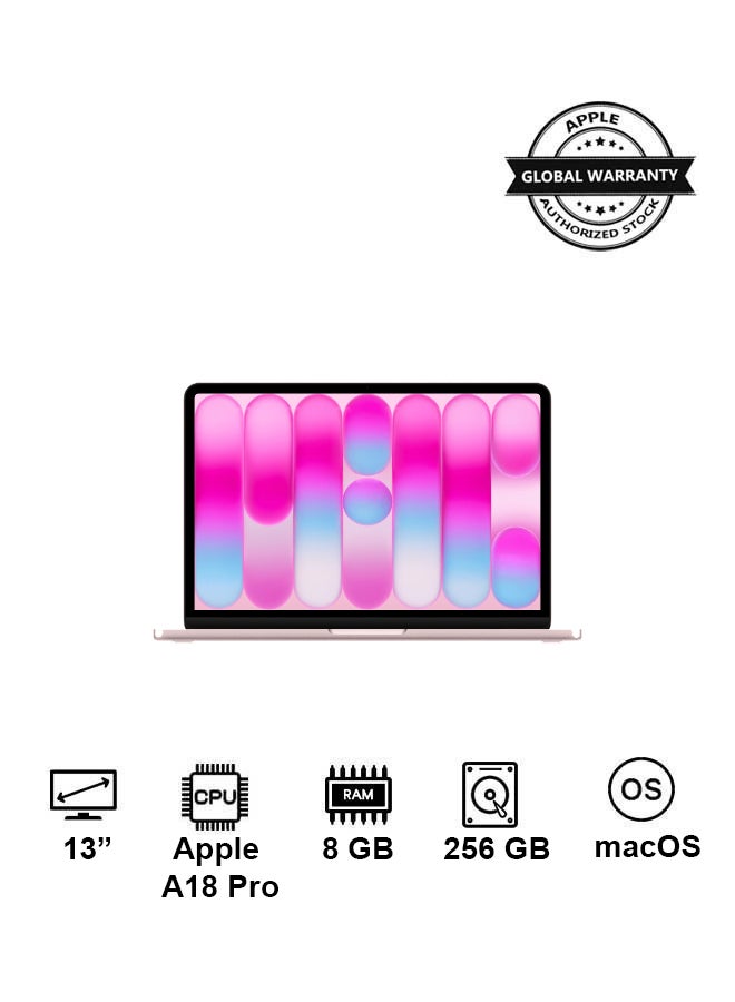 Compare MacBook Neo | 13Inch Display | A18 Pro, 6core CPU, 5core GPU, 16core Neural Engine Processor | 8GB RAM | 256GB SSD| English And Arabic Keyboard | Blush at KSA Price