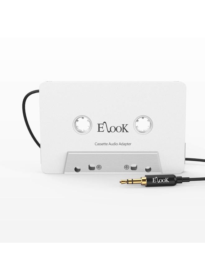 Compare Car Cassette Aux Adapter, 3.5mm Universal Audio Cable Tape Adapter for Car, Phone, MP3 ect. White at KSA Price