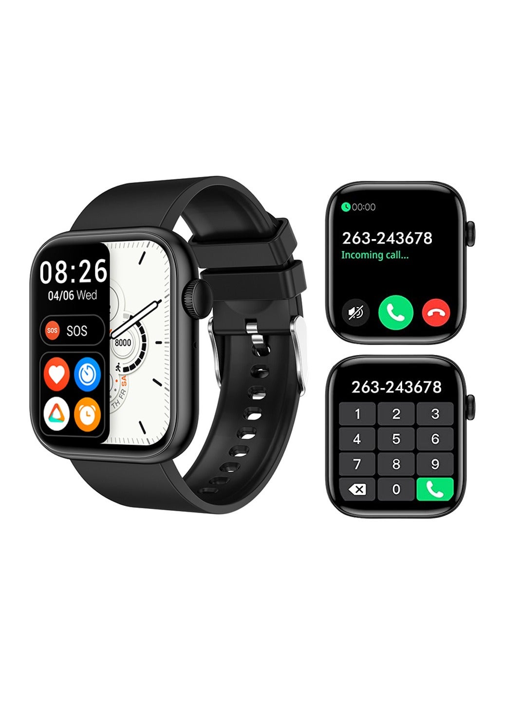 Compare Sport Smart Watch, 1.85 Smartwatch Fitness Tracker for Android iOS Phones with Blood Pressure Heart Rate Tracking, AnswerMake Call, Sport Modes Sleep Monitor Step Counter for Women Men, Black at KSA Price