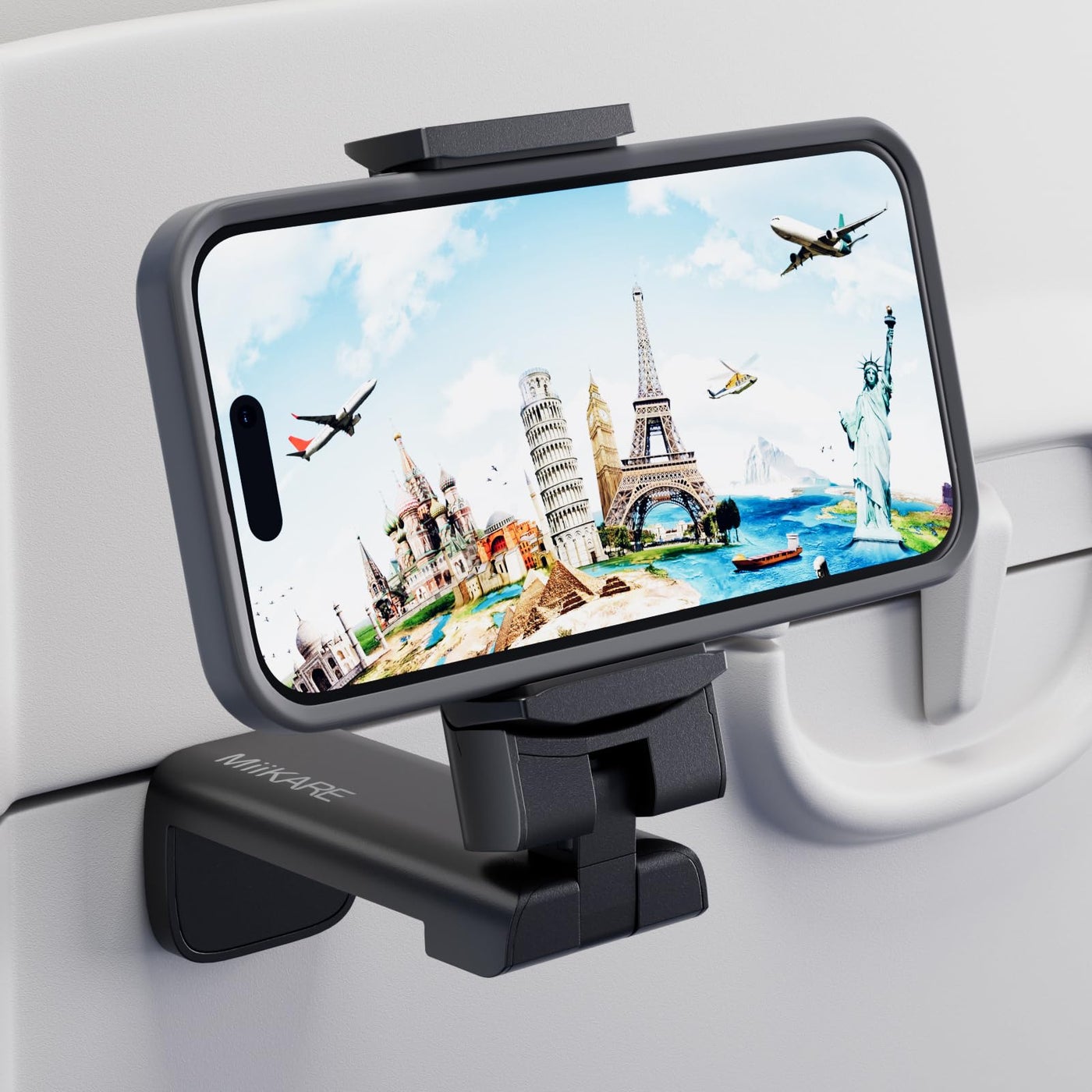 MiiKARE Portable Airplane Phone Holder 360° Rotation…