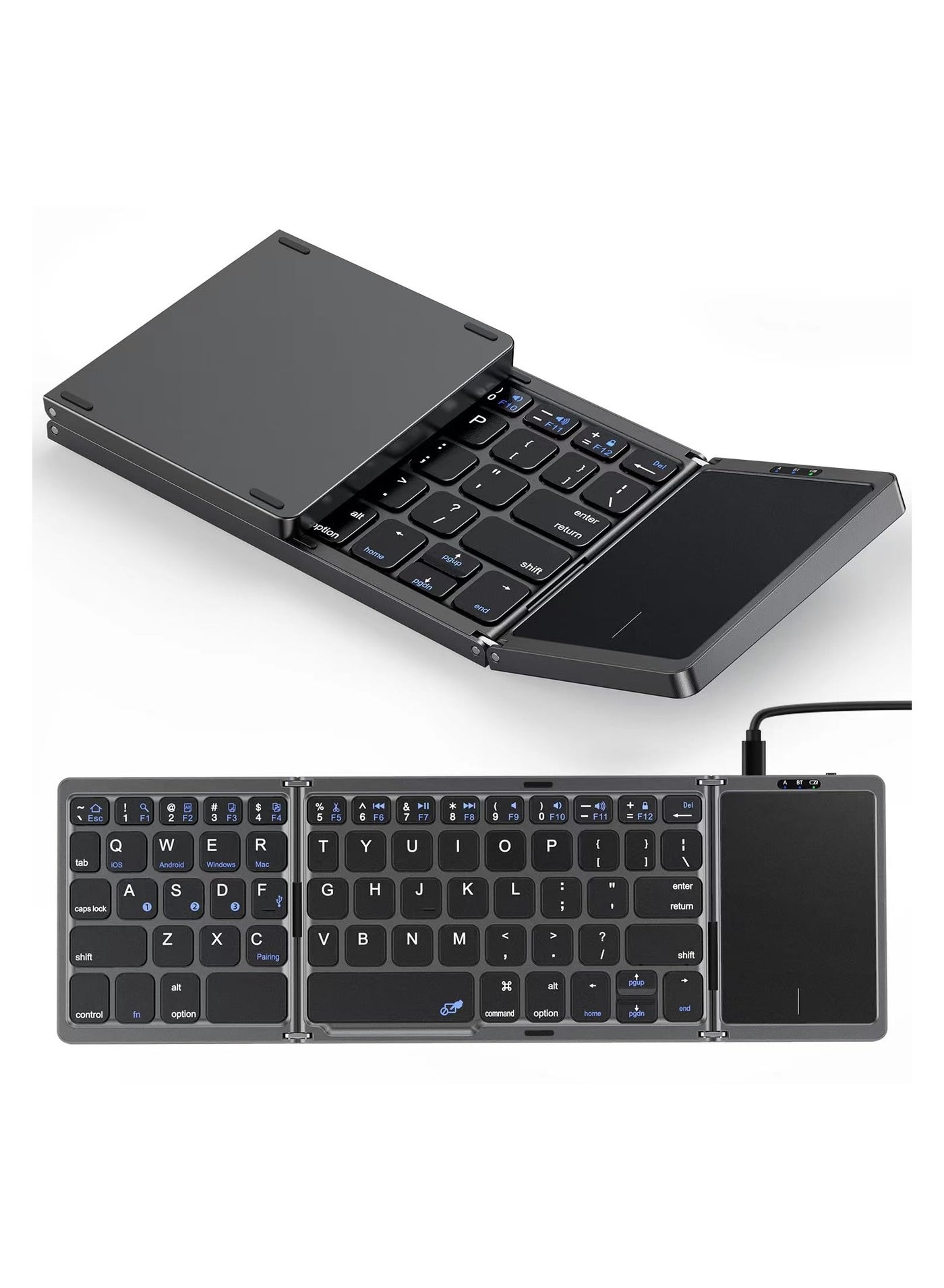 Arabic & English Foldable Bluetooth Keyboard with…