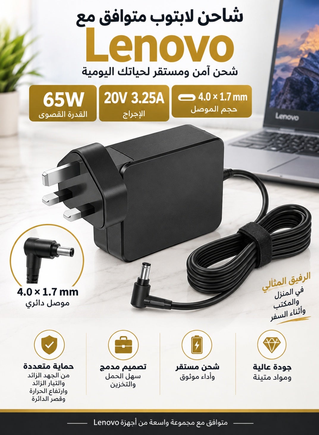 20V 3.25A 65W 45W Laptop Charger Replacement…