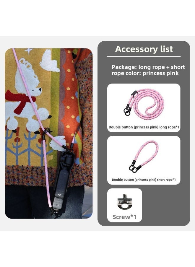Compare For DJI Dajiang Osmo Pocket 3 Lanyard Safety Hand Rope Pocket 3 Protective Shell Lanyard Oblique RopeColor:Pocket3 Orange Double Buckle Lanyard + Hand Strap at KSA Price