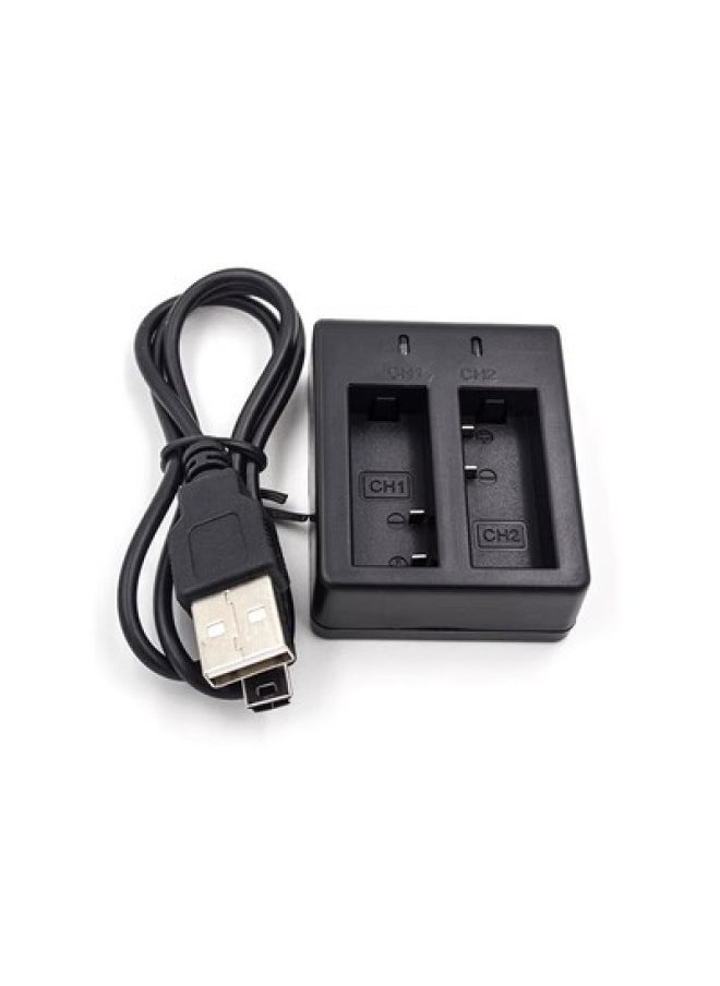 Compare SJ4000 Sports Camera Charger Dual Charge SJ7000 Accessories Two Batteries Simultaneous Charging Cable Dual Charge White BoxColor:Black at KSA Price