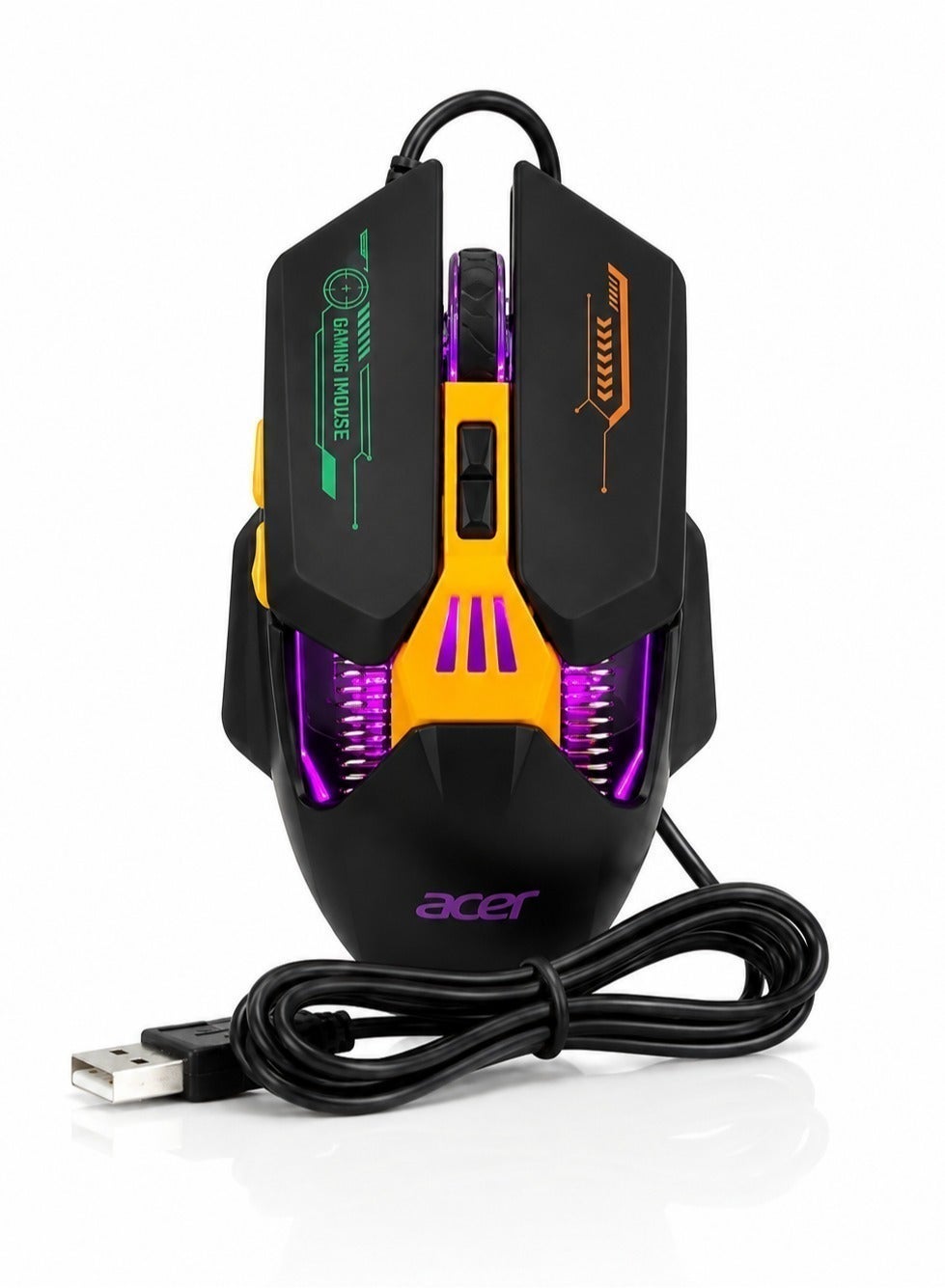 Compare Wired Gaming Mouse OMW212, 7Button Programmable, RGB Lighting, Up to 7200 DPI, USB, Black at KSA Price