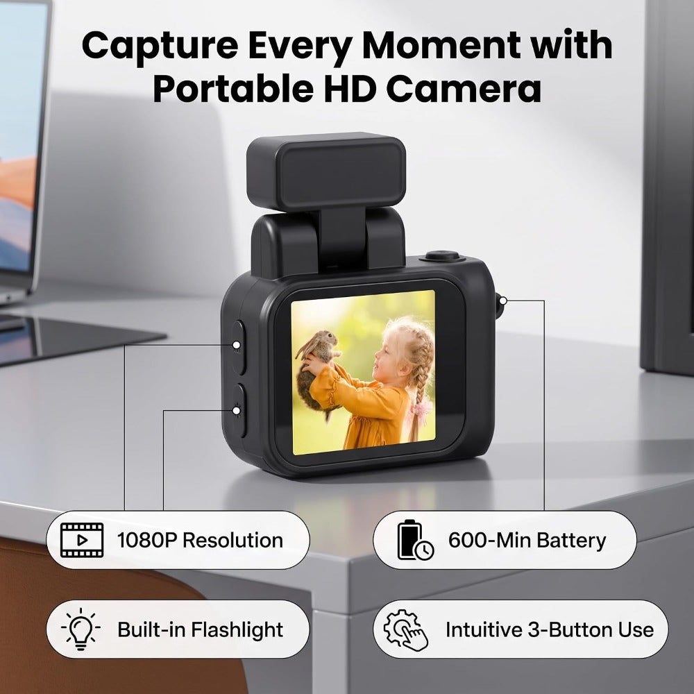Mini Thumb Camera 2MP, Retro Digital Camera, Portable…