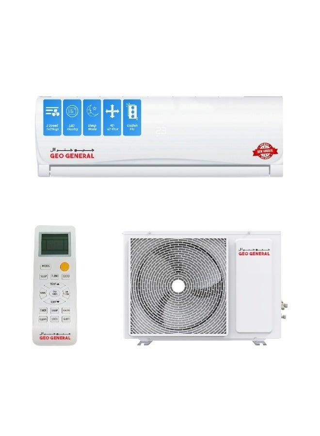 Compare Geo General 1.5 Ton Split Air Conditioner 18000 BTU, T3 Rotary Compressor, Copper Condenser, Turbo Cooling, 4Way Swing, White at KSA Price