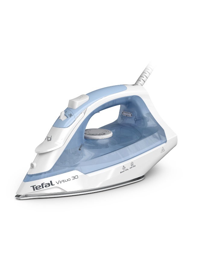 Compare TEFAL Virtuo 30 | Steam Iron | 2000 W of Power | Efficient Ironing | Fast HeatUp | Ceramic Soleplate | Antidrip | Calm Blue | FV2C41G0 240 ml 2000 W FV2C41G0 FV2C41 blue at KSA Price
