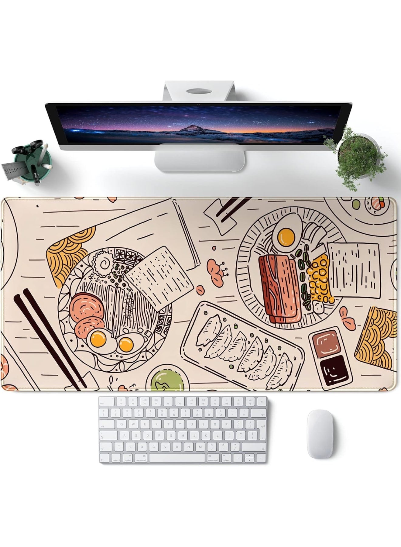 Desk Mat, Japanese Ramen Sushi Gaming Mouse Pad…