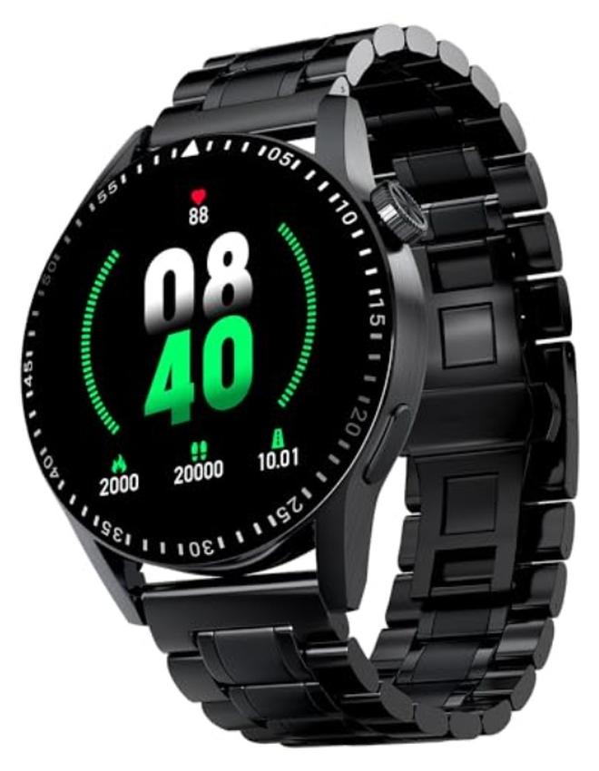 Compare FireBoltt Ultimate 35.3mm 1.39 Stainless Steel Luxury Bluetooth Calling, 120+ Sports Smartwatch  Black Strap, Free Size at KSA Price