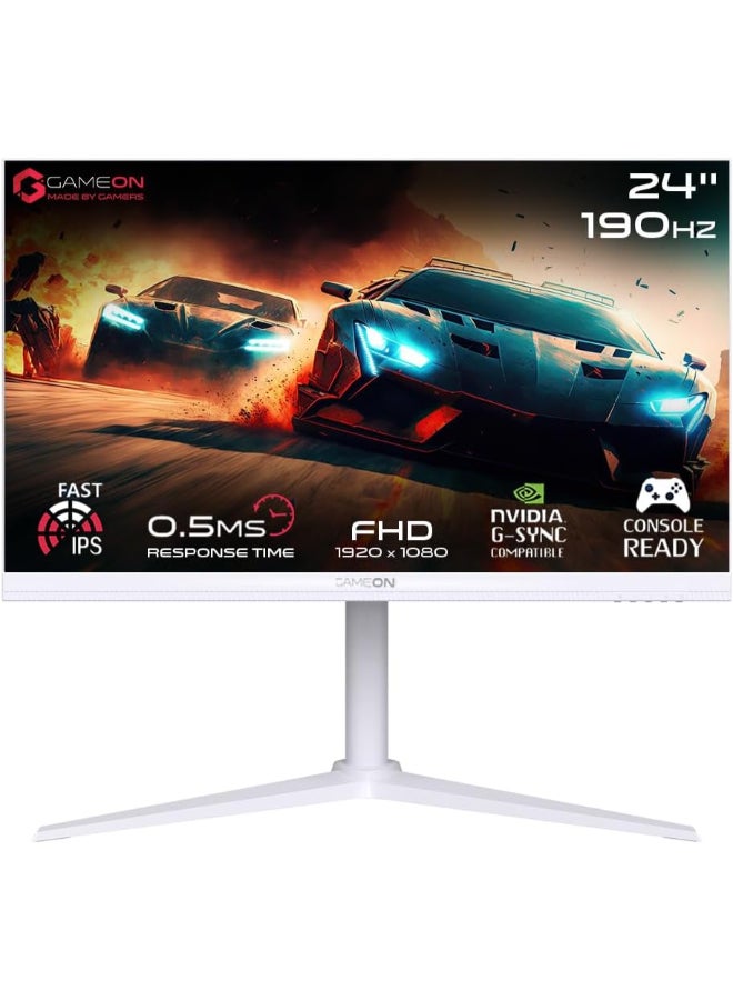 Compare 24 Inch Artic ProSeries Gaming Monitor 1920x1080 FHD,  Fast IPS Panel,190Hz Refresh Rate, MPRT 0.5ms Response Time, 2.1 HDMI with HDR10 Support Support PS5  GOA24FHD190IPS | White at KSA Price