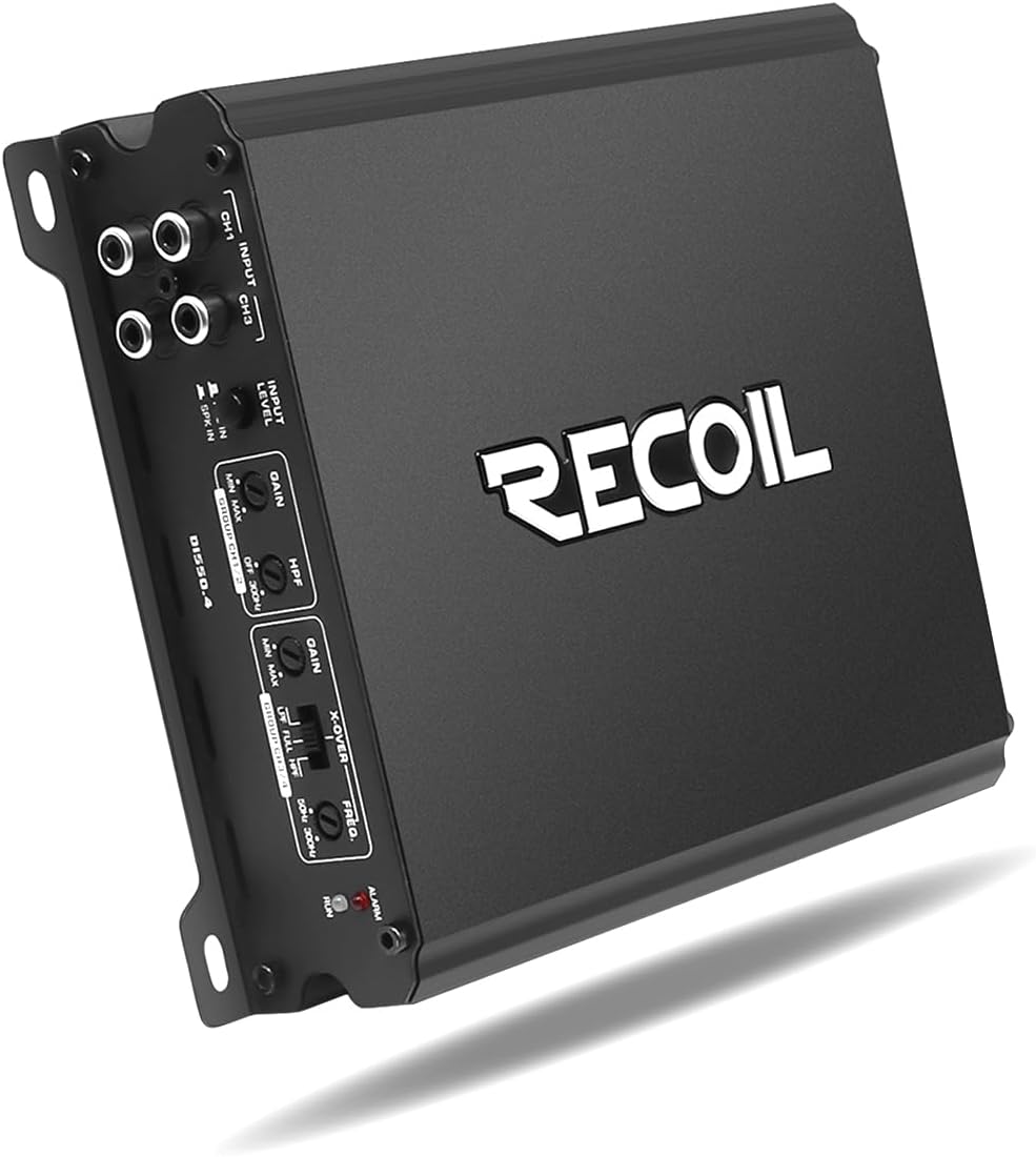 Compare Recoil DI550.4 FullRange ClassD 4Channel Car Audio Amplifier, 1,040 Watts Max Power at KSA Price
