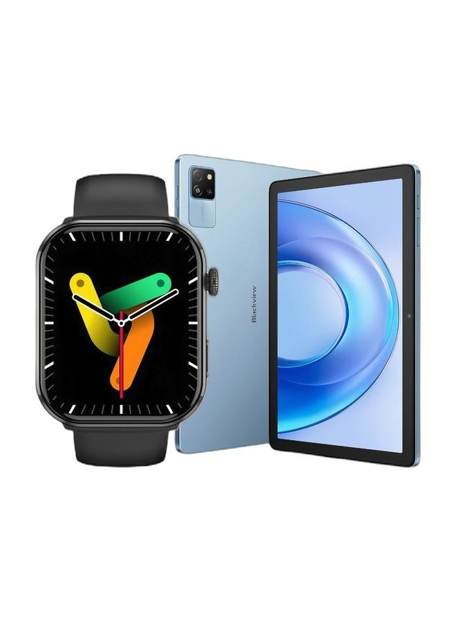 Compare Tab 60 Pro 8GB RAM 128GB 4G Sunny Sky Blue International & Blackview Smartwatch R60 Watch 1.96 AMOLED Display 800mAh Bluetooth Phone Call Meteorite Black Bundle at KSA Price