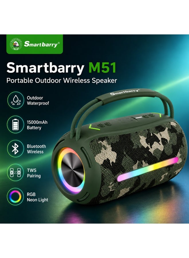 M51 Portable Outdoor Wireless Speaker, Waterproof…