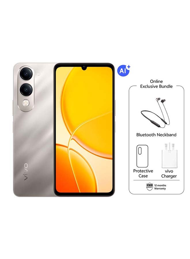 Compare Y19s AI 5G Titanium Gold 4+4GB RAM 128GB 6000mAh| 50MP Camera With Exclusive Gifts 44 W Charger With Neck Band  Middle East Version at KSA Price