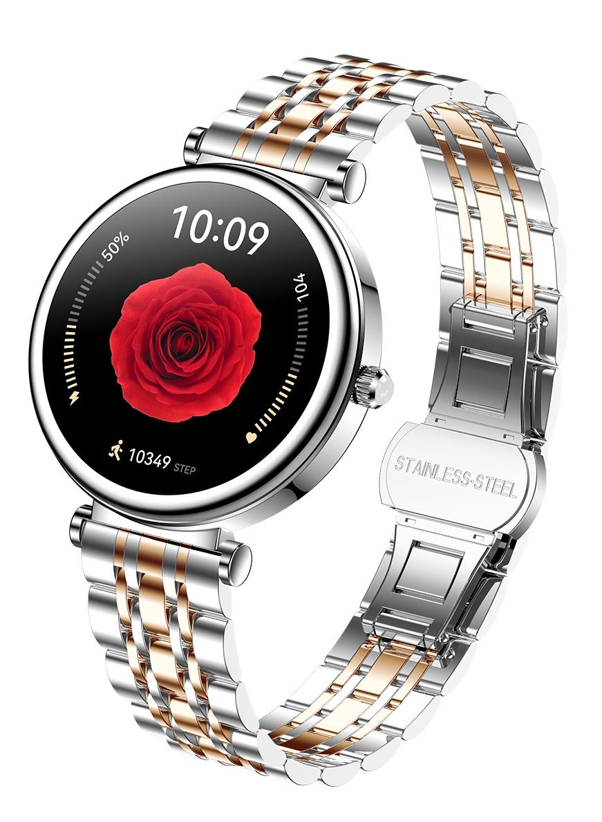 Compare Fashion Diamond Smart Watch for Women 1.27 HD Touch Screen Sports Fitness Tracker with Heart Rate Waterproof Smartwatch Compatible with Android iOS at KSA Price