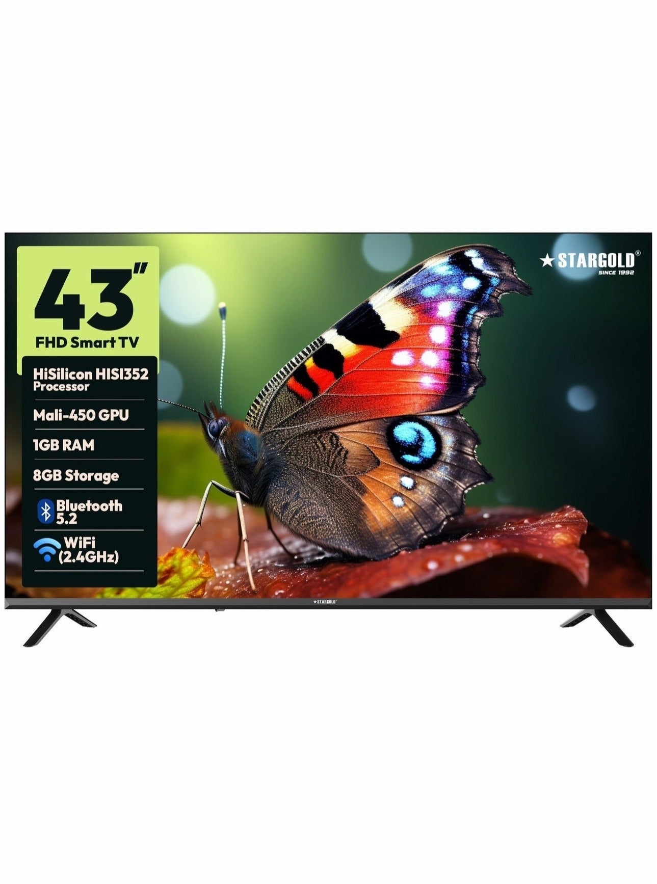 43 inch FHD Smart TV, Frameless Design, 43…