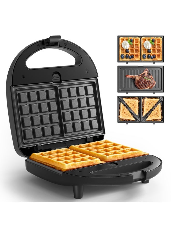 CROWNFUL 3-in-1 Sandwich Maker, Waffle Maker and…