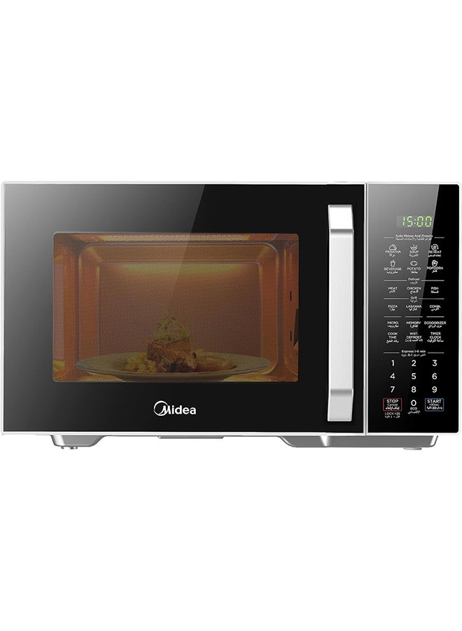 Compare 2In1 Microwave Oven With Grill, Digital Touch Control, ChildSafetyLock, 11 PreProgrammed Menus, LED Display, Grilling Roasting And Cooking Functions, Full Glass Finish 29 L 900 W EG9P032MX Silver at KSA Price