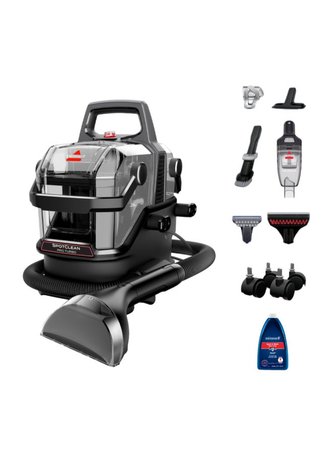 Compare bissell SpotClean PRO Turbo 3911K – Portable Deep Cleaner withٍ Superior suction  & SmartMix™ Technology, Two Cleaning Modes for Everyday Spills & Tough Stains, Quieter Operation for Cleaning Without Disturbance | 2Year BISSELL Warranty 420 W 3911K Black Grey 420 W 3911K Black Grey at KSA Price