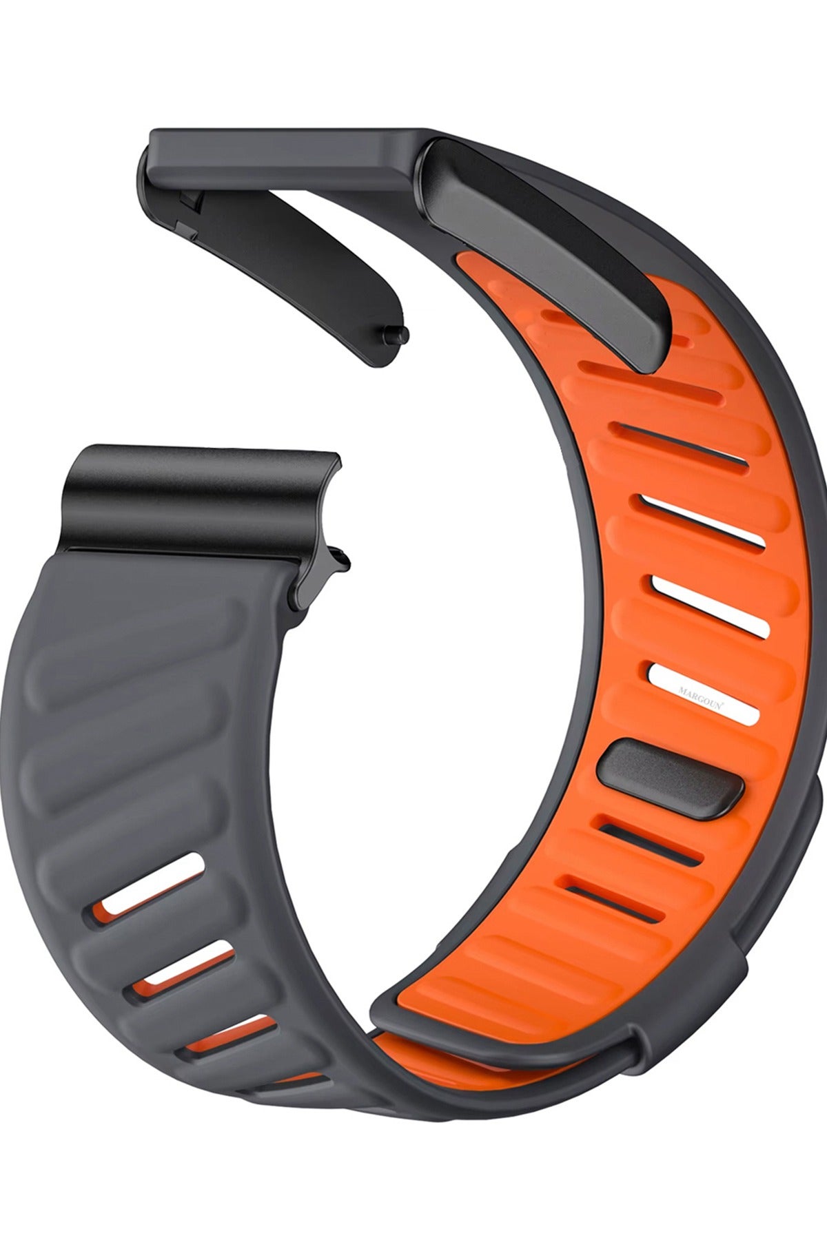 Compare Sports Strap Compatible with Whoop 5.0 Soft and Breathable Silicone Strap Adjustable Replacement Wristbands for Whoop 5.0 Band  Dark Grey  Orange at KSA Price