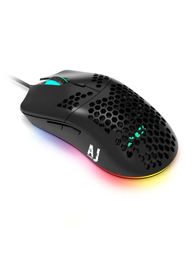 Compare AJ390 Gaming Wired UltraLightweight Honeycomb Design 16000DPI Programmable Mice 7 Buttons Computer Mouse for Laptop at KSA Price