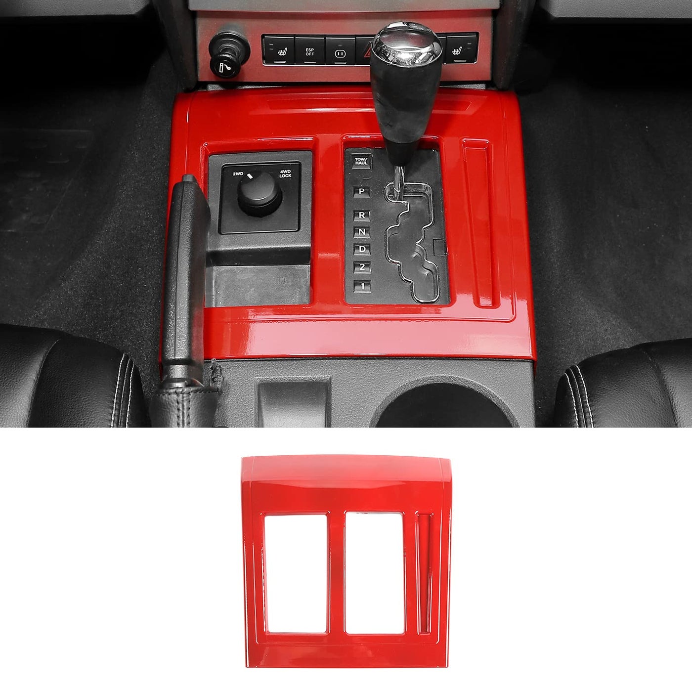 Compare Jimen Compatible with 20072012 Dodge Nitro Gear Shift Panel Cover Interior Trim Red at KSA Price
