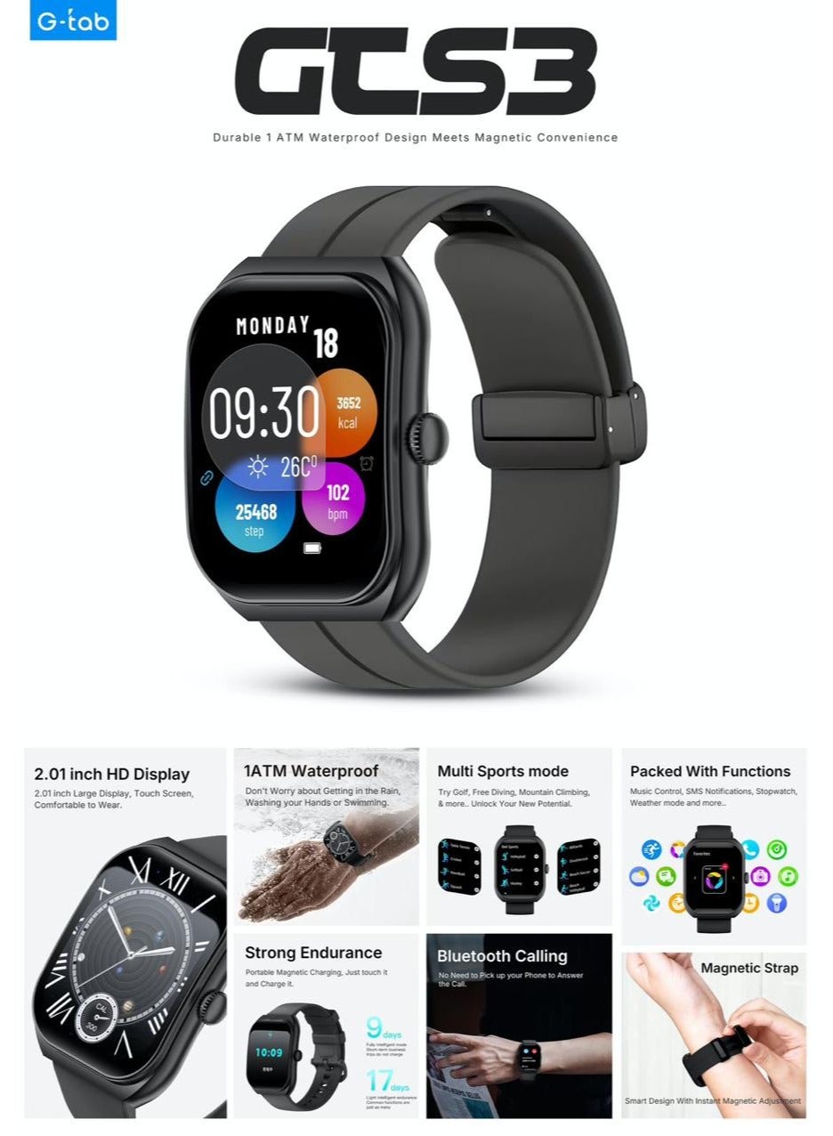 Compare GTAB GCS3 Smartwatch – 1.32 HD Full Touch Display, Bluetooth Calling, Waterproof Fitness & Health Tracker with MultiSport Modes, Heart Rate & Sleep Monitor for Men & Women at KSA Price