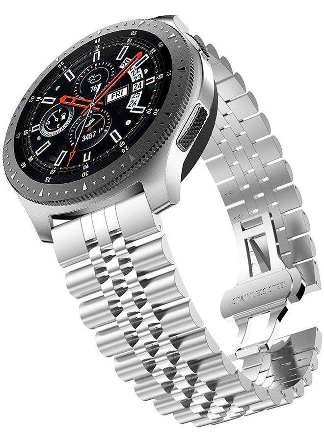 Compare 22mm Stainless Steel Metal Band Compatible for Samsung Galaxy Watch Ultra LTE 47mm , Quick Release Replacement Band For Men Silver at KSA Price