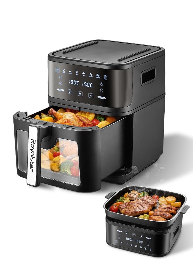 2 in 1 Air Fryer Grill Combo, 8L 1650W…