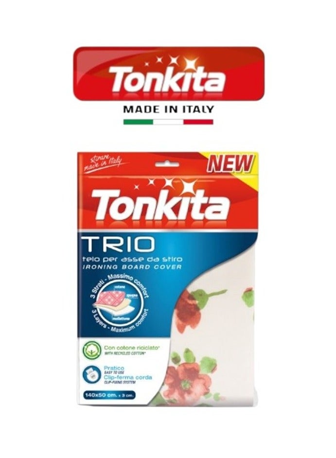 Tonkita Trio Ironing Board Cover – 3-Layer, 140 x…